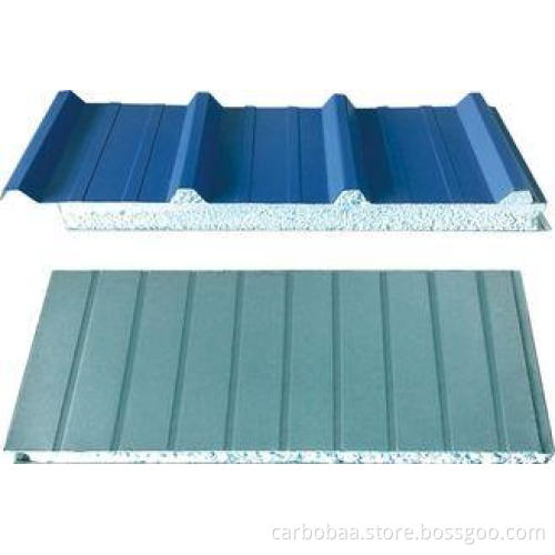 Steel PU Corrugated Sandwich Panel Heat Insulation For Pref